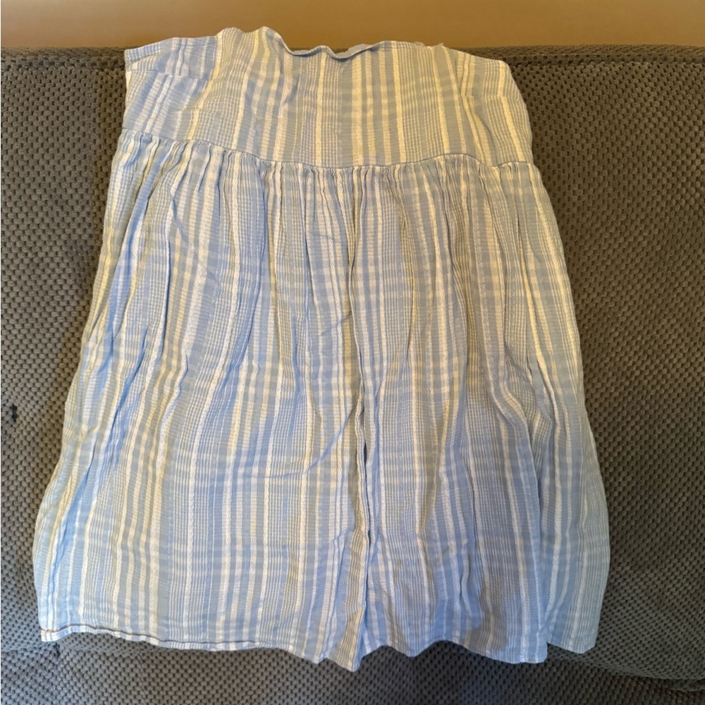 American Eagle Outfitters Blue and White Plaid Mini Dress